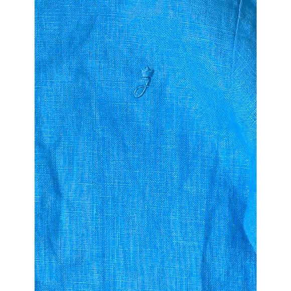 NWT Jacadi Sky Blue Band Collar Long Sleeve Button Up Linen Shirt Boys 3 Yrs - Picture 2 of 4